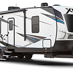 XLR Hyper Lite Travel Trailer Toy Haulers Exterior (3/4 Front View) May Show Optional Features. Features and Options Subject to Change Without Notice.
