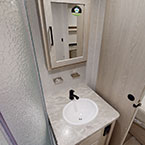 Bathroom vanity and mirrored cabinet May Show Optional Features. Features and Options Subject to Change Without Notice.