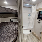 Rear Bunk Beds and Bathroom May Show Optional Features. Features and Options Subject to Change Without Notice.