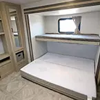 Bunkhouse Lower Sofa in Sleeping Position May Show Optional Features. Features and Options Subject to Change Without Notice.