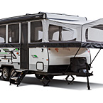 Rockwood High Wall Tent Camper Pop-Up Trailer Exterior (open) May Show Optional Features. Features and Options Subject to Change Without Notice.