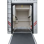 Toy Hauler Entrance (Select Floorplans) May Show Optional Features. Features and Options Subject to Change Without Notice.