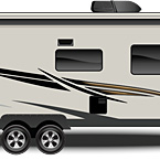 2022 Rockwood Mini Lite Travel Trailer Exterior Camp Side Profile (Laminated Champagne Fiberglass) May Show Optional Features. Features and Options Subject to Change Without Notice.