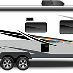 2022 Rockwood Mini Lite Travel Trailer Exterior Camp Side Profile (White Champagne Fiberglass) May Show Optional Features. Features and Options Subject to Change Without Notice.