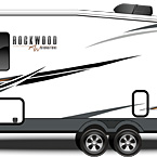 2022 Rockwood Signature Fifth Wheel Exterior Road Side Profile (White Champagne Fiberglass) May Show Optional Features. Features and Options Subject to Change Without Notice.