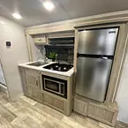 Kitchenette and 12V Refrigerator May Show Optional Features. Features and Options Subject to Change Without Notice.