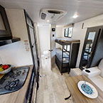 Kitchen, bunks, dinette May Show Optional Features. Features and Options Subject to Change Without Notice.
