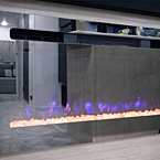 Mirrored Fireplace May Show Optional Features. Features and Options Subject to Change Without Notice.