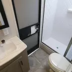 Rear Bathroom with Walk-In Shower and Entry Door from Outside May Show Optional Features. Features and Options Subject to Change Without Notice.