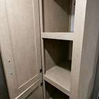 Pantry with Doors Open May Show Optional Features. Features and Options Subject to Change Without Notice.