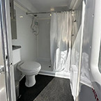 Shower Combo Stall (left-facing), Standard Interior May Show Optional Features. Features and Options Subject to Change Without Notice.