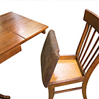 Free-standing chair with seat storage and table with extension (Opt/Std on select models) May Show Optional Features. Features and Options Subject to Change Without Notice.