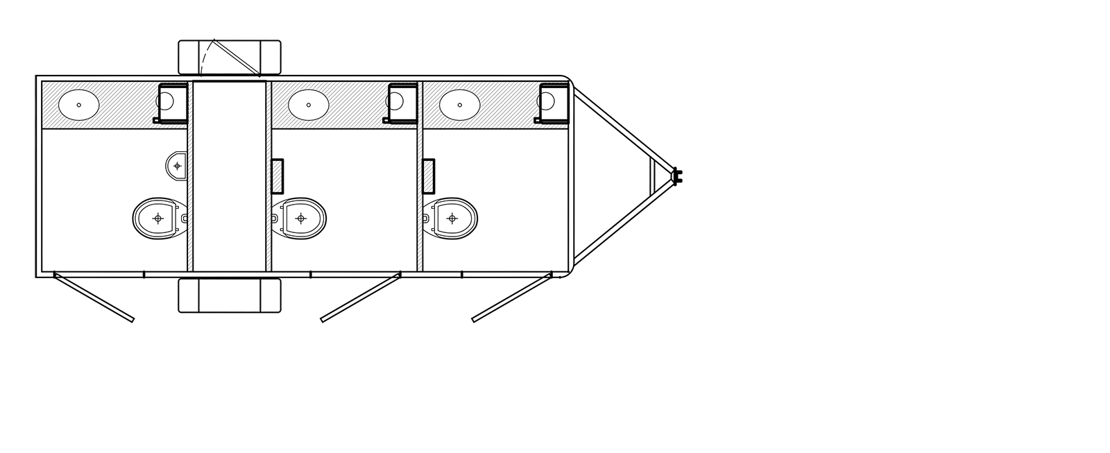 Century Series Century-III floorplan. The Century-III has  slide outs and one entry door.