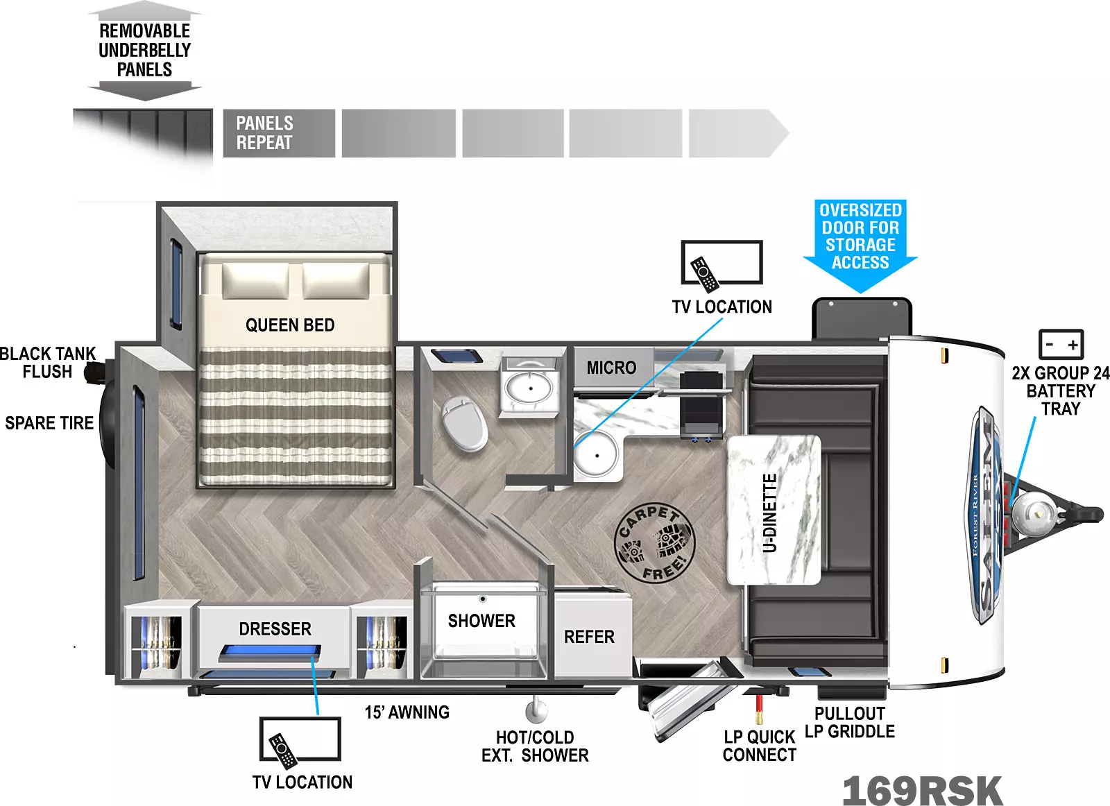 Salem Fsx Southwest 169RSK Floorplan