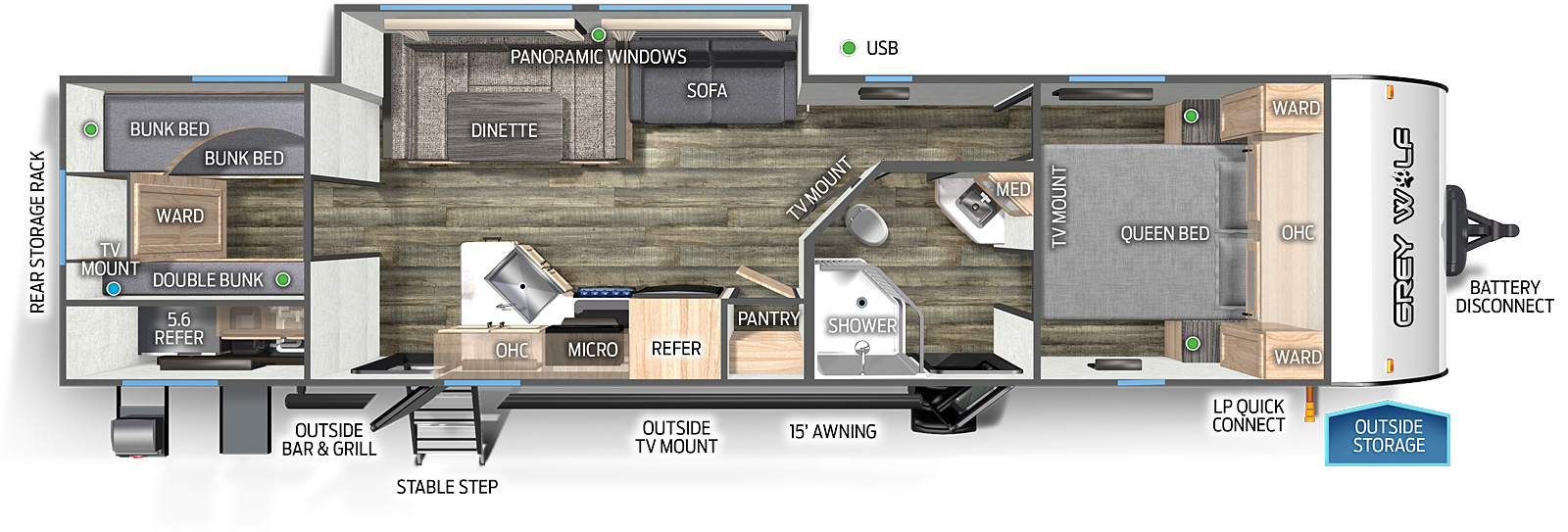 Cherokee Black Label 29TEBL Floorplan