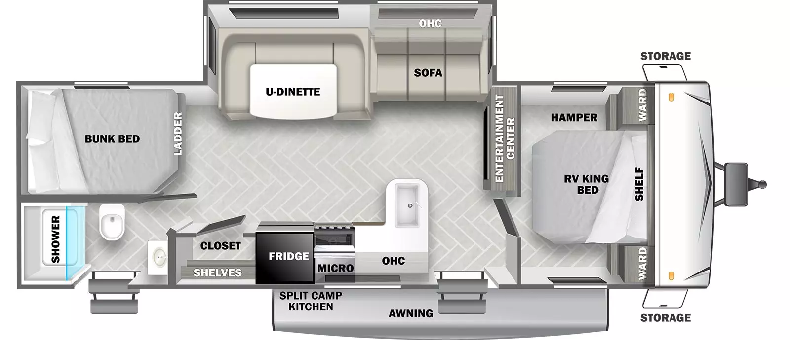 Evo East T2600BHL - DSO Floorplan