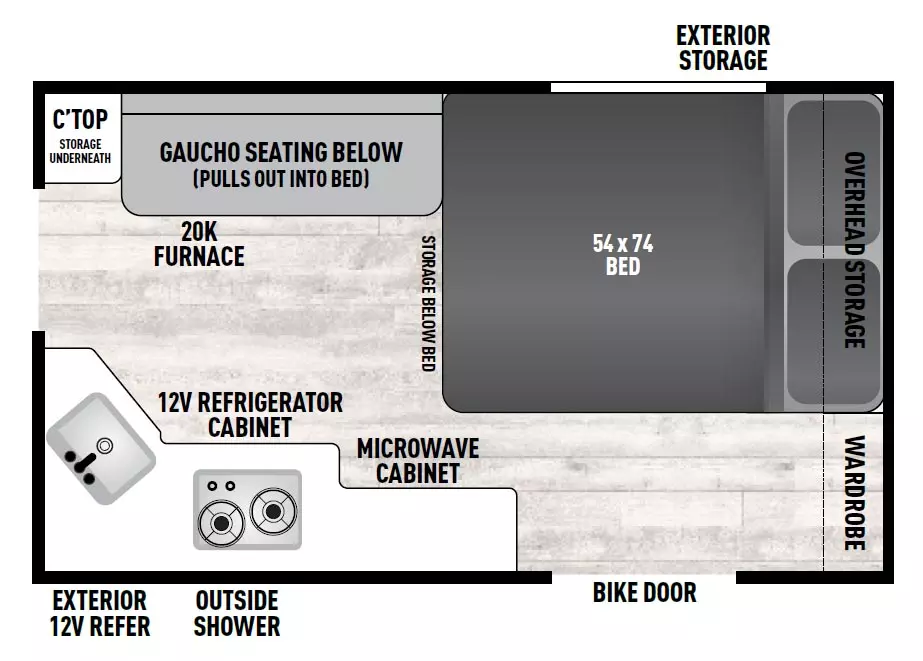 Viking Camping Trailers 12.0 TD MAX - DSO Floorplan