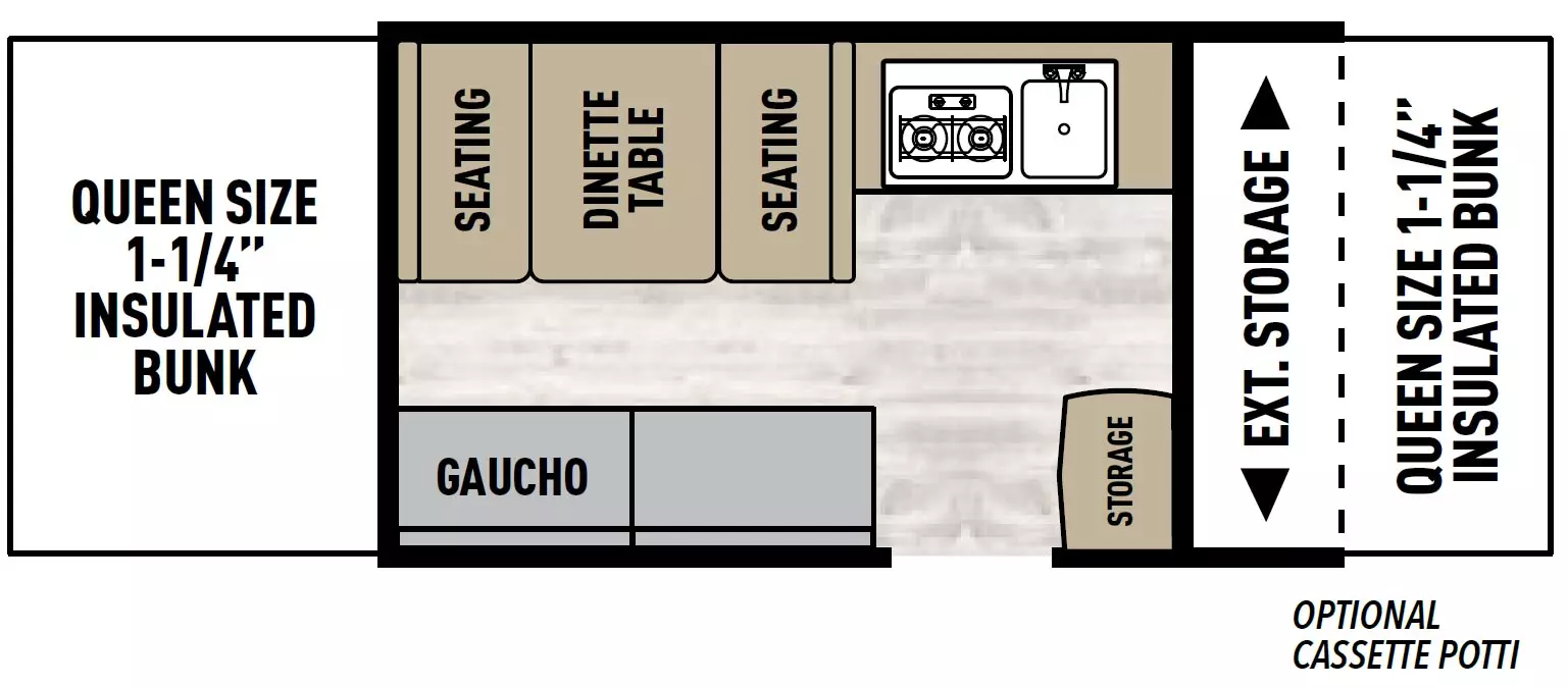Viking Camping Trailers 2108ST - DSO Floorplan