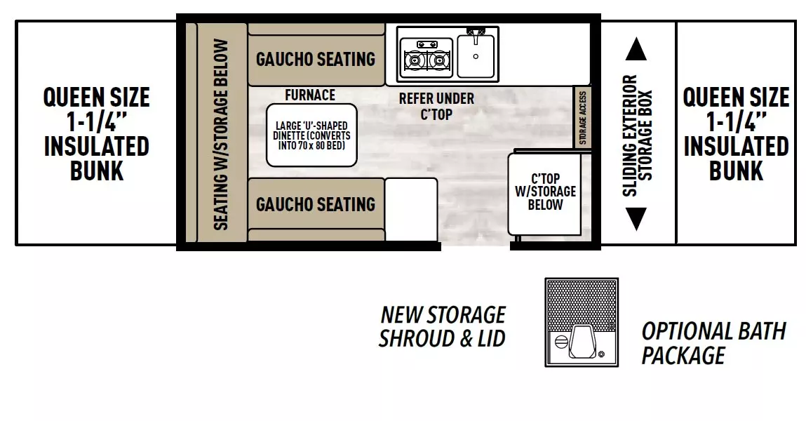 Viking Camping Trailers 2308LS - DSO Floorplan