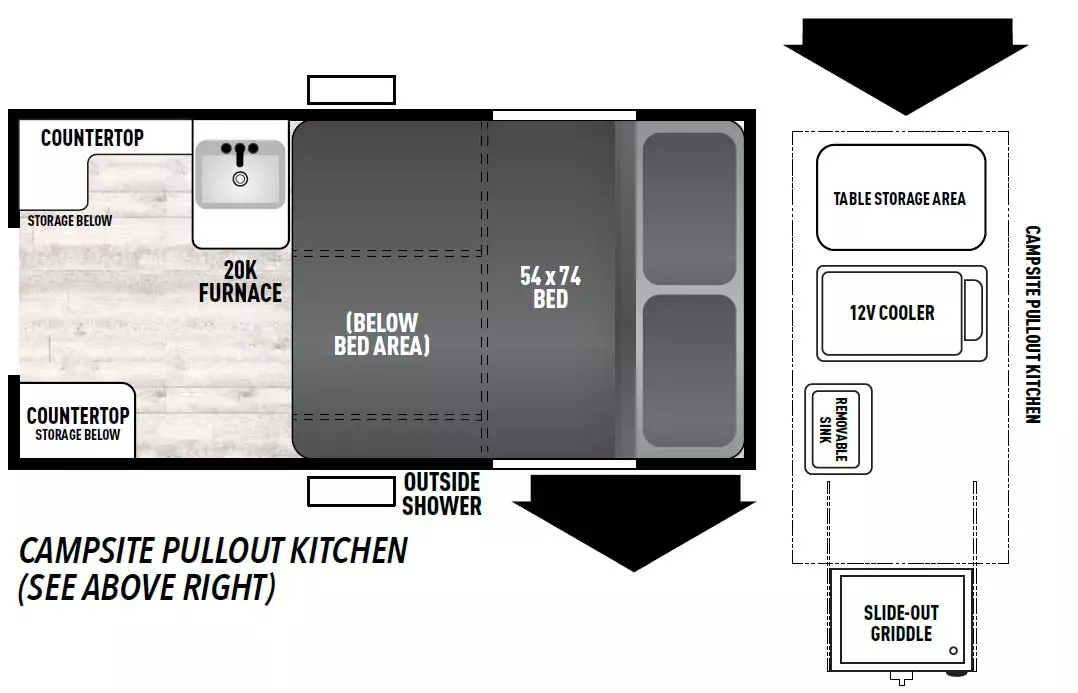 Viking Camping Trailers Explore 9.0 TD - DSO Floorplan
