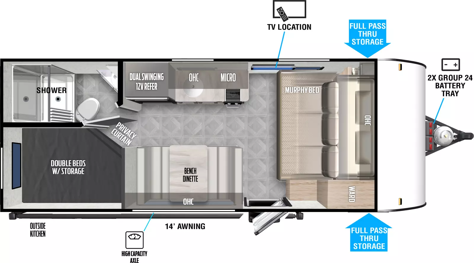 Wildwood Fsx Northwest 179DBK Floorplan