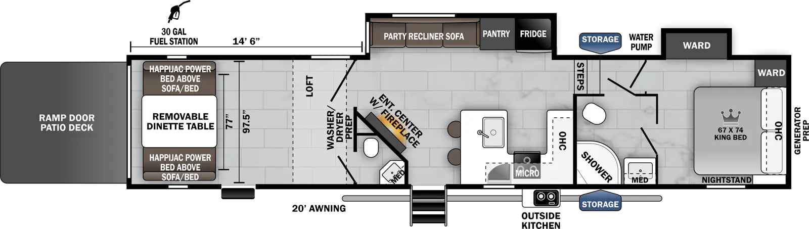 Wolf Pack 345PACK14.5 Floorplan