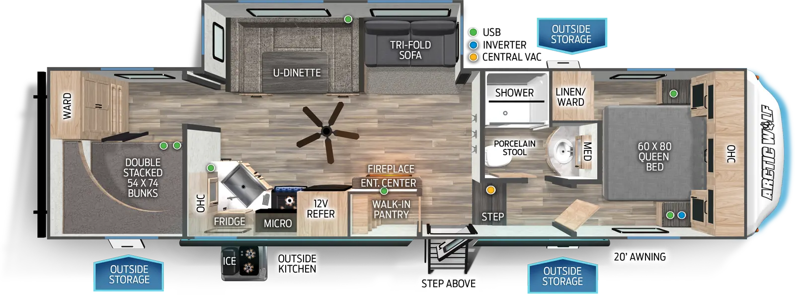 Arctic Wolf 287BH Floorplan