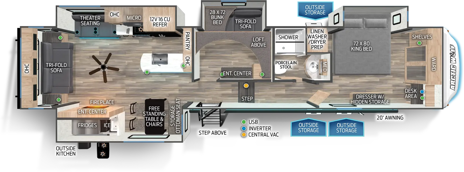 Arctic Wolf 3660SUITE Floorplan