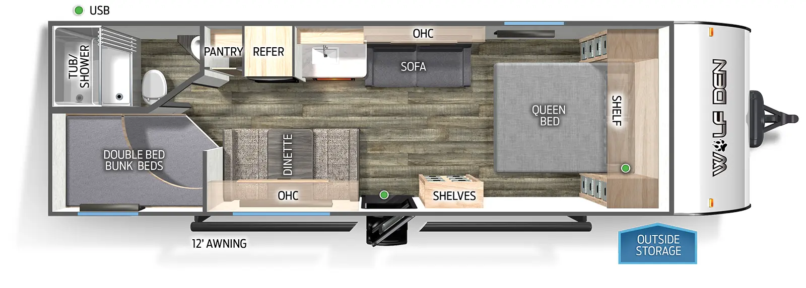 Grey Wolf 26EV Floorplan