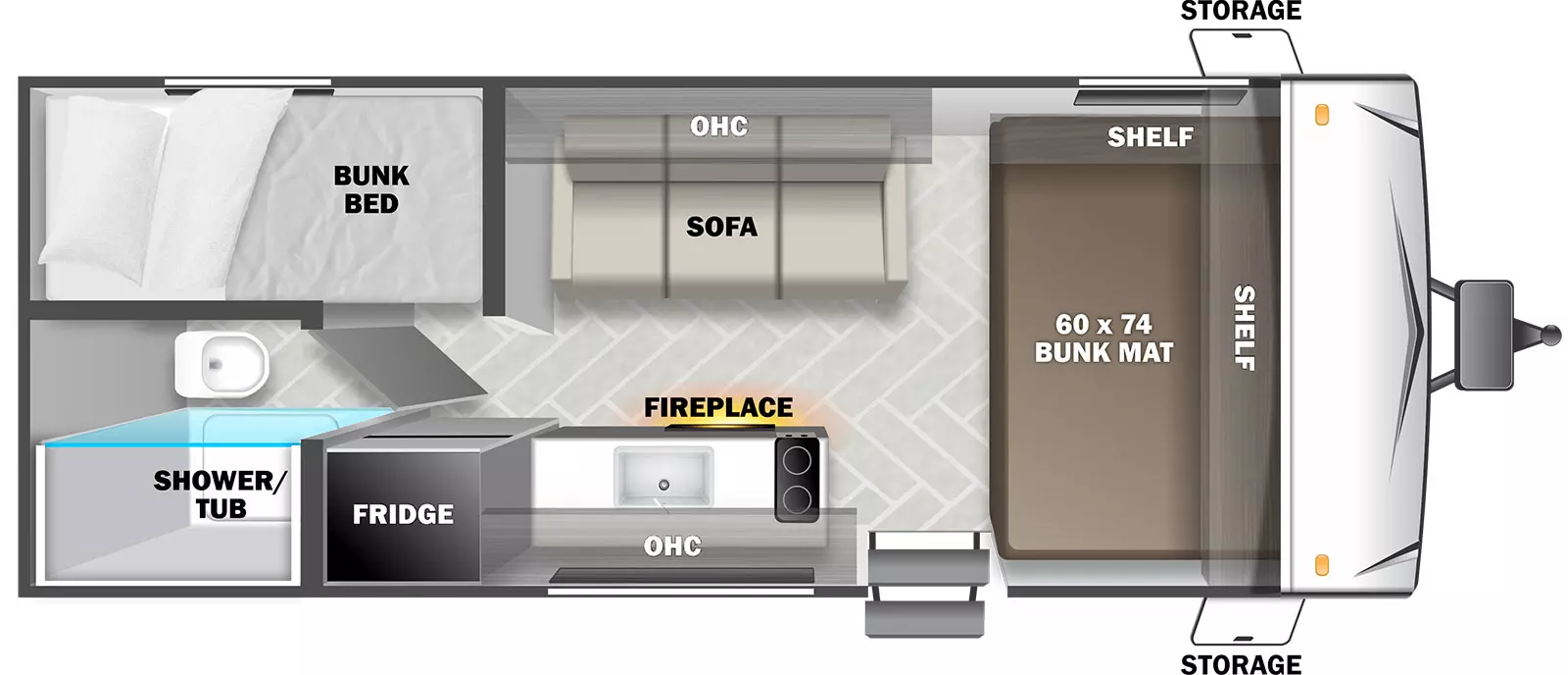 X Lite Southwest T175BHCE Floorplan