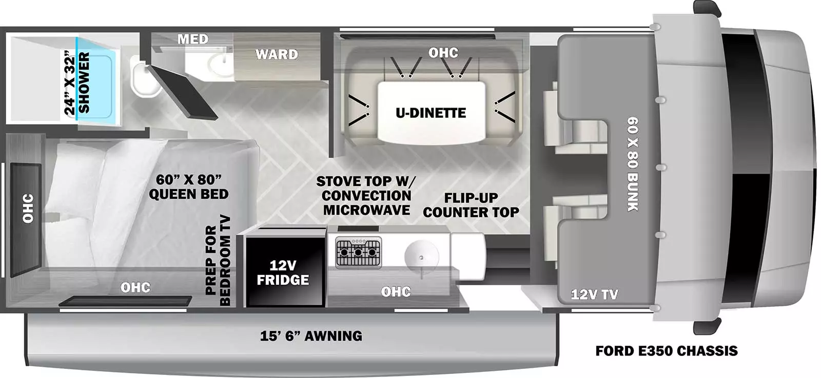 Sunseeker Le 2350LE Floorplan