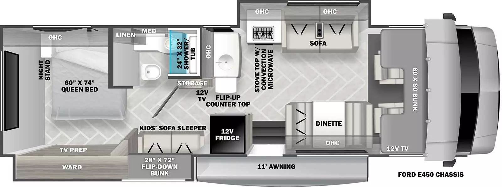 Sunseeker Le 3250DSLE Floorplan